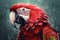 Macaw parrot colorful closeup. Generate Ai