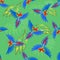 Macaw parrot seamless pattern