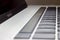A Macbook Pro keyboard with the Magic Keyboard Touch Bar