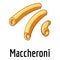 Maccheroni icon, cartoon style