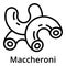 Maccheroni icon, outline style