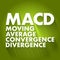 MACD - Moving Average Convergence Divergence acronym, business concept background