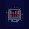 MACD trading indicator vector icon