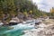 Macdonald creek in Glacier National Park
