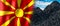 Macedonia - country flag and pile of coal