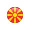 Macedonia flag vector isolated 5