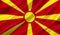 Macedonia flag waving with the wind, 3D illustration.