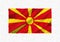 Macedonia hand painted waving national flag.