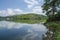 Macedonia, Mladost Lake near Veles city, Panoramic view