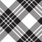 Macgregor tartan black white diagonal seamless pattern