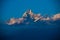 Machapuchre Himalayan Peak Clouds