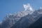 Machapuchre mountain peak, holy peak in Annapurna mountain range