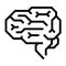 Machine brain icon, outline style