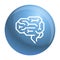 Machine brain icon, outline style