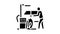 machine for car wash glyph icon animation