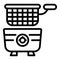 Machine deep fryer icon, outline style