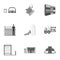 Machine, equipment, lift and other web icon in monochrome style. Inventory, textiles, industry icons in set collection.