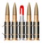 Machine Gun Bullet Belt With Red Lipstick Substitute