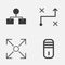 Machine Icons Set. Collection Of Branching Program, Solution, Analysis Diagram And Other Elements. Also Includes Symbols