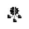 Machine learning black glyph icon