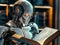 Machine Learning Concept: The Humanoid Robot Reading and Illuminating Minds