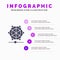 Machine, Learning, Language, Data Solid Icon Infographics 5 Steps Presentation Background