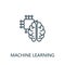 Machine Learning thin line icon. Creative simple design from artificial intelligence icons collection. Outline machine
