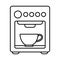 Machine maker hot beverage fresh line icon