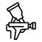 Machine painter gun icon outline vector. Sprayer paint