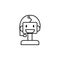 Machine robot smart concept line icon. Simple element illustration. Machine robot smart concept outline symbol design from artific