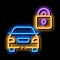 Machine Safe Closed neon glow icon illustration