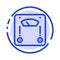 Machine, Scale, Weighing, Weight Blue Dotted Line Line Icon