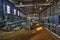Machine shop of metallurgical works indoors room.