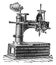 Machine to drilling radial, vintage engraving