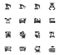 Machine tool icons set