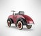 Machine wheelchair for children retro red race rear 3d render on