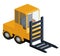 Machinery construction isometric icon