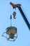 Machinery crane hoisting cement mortar mixer bucket