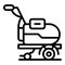 Machinery garden icon outline vector. Cultivator equipment