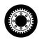 Machinery gear isolated icon