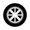 Machinery gear isolated icon