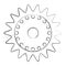 Machinery gear isolated icon