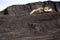 Machinery on a mound of peat in Somerset,UK