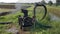 Machines used for irrigating crops in the field.