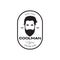 Macho face man beard and mustache logo design vector graphic symbol icon illustration creative idea