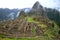 Machu Picchu Archaeological site, the Mysterious Inca Fortress Ruins in the Rain, Cusco Region, Peru