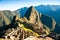 Machu Picchu beautiful panorama overview above the world heritage site