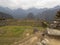 Machu Picchu courtyard, stone walls and terraces