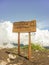 Machu Picchu mountaintop Wood Sign