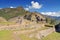 Machu picchu old mountain, pre columbian inca site situated on a mountain ridge above the urubamba valley in Peru